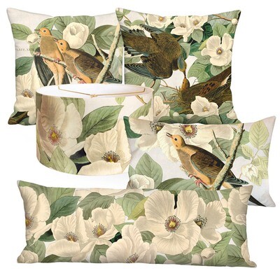 Turtledoves and White Blossoms