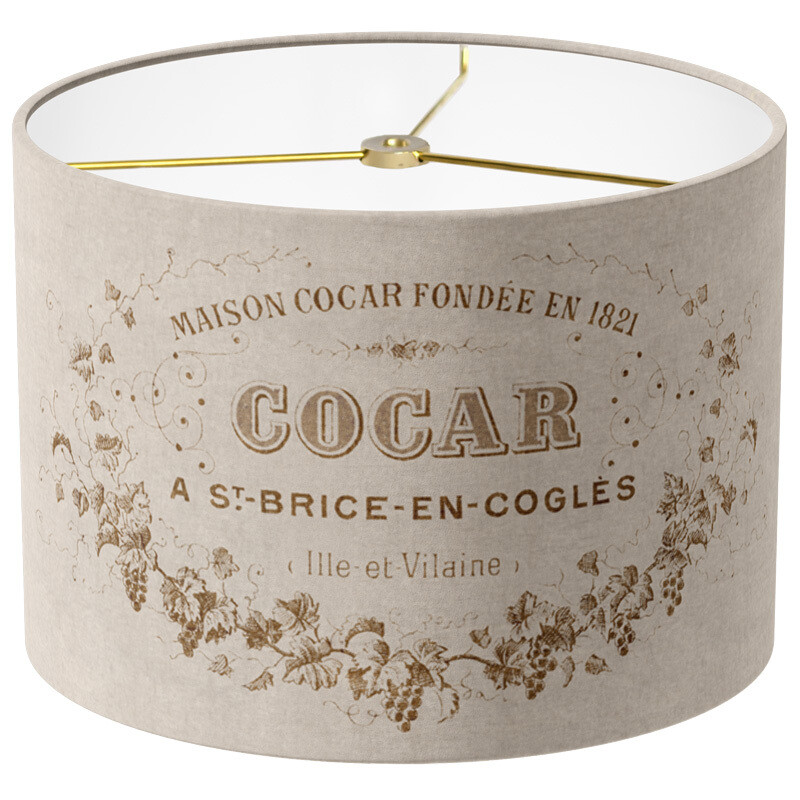 Maison Cocar Linen Cotton Drum Lamp Shade in Beige