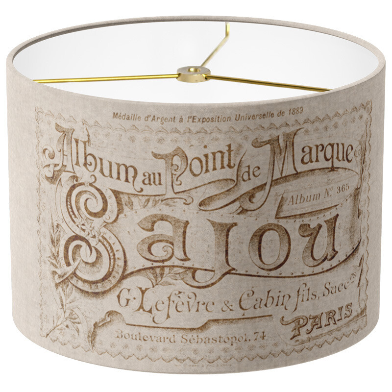 Sanjou Linen Cotton Drum Lamp Shade in Beige