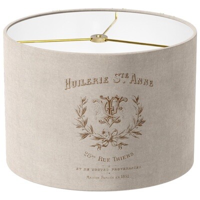 Foubert Linen Cotton Drum Lamp Shade in Beige