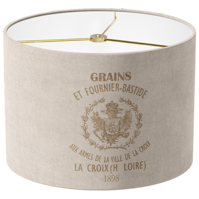 Bastide Linen Cotton Drum Lamp Shade in Beige