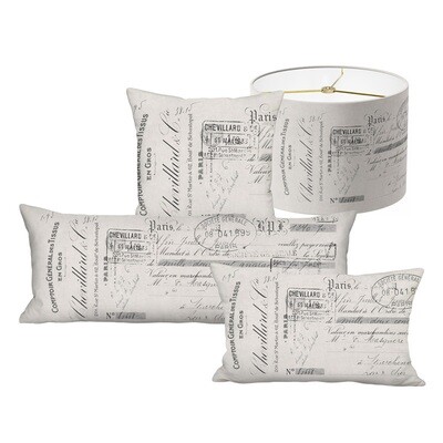 Chevillard French Script on French Grey