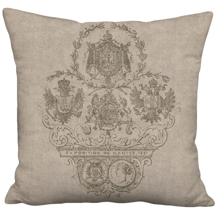 Rustic Grain Sack Style Exposition Nantes Linen Cotton Pillow Cover