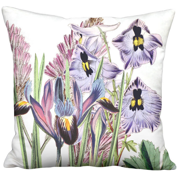 Radiant Orchid Garden Party Design 1 Linen Cotton Pillow Cover