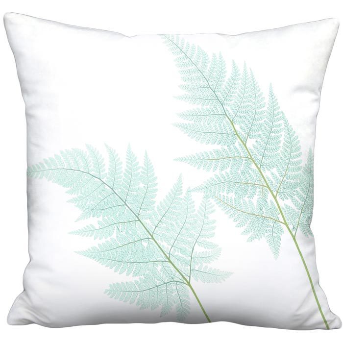 Sea Glass Broad Buckler Fern Linen Cotton Pillow Cover