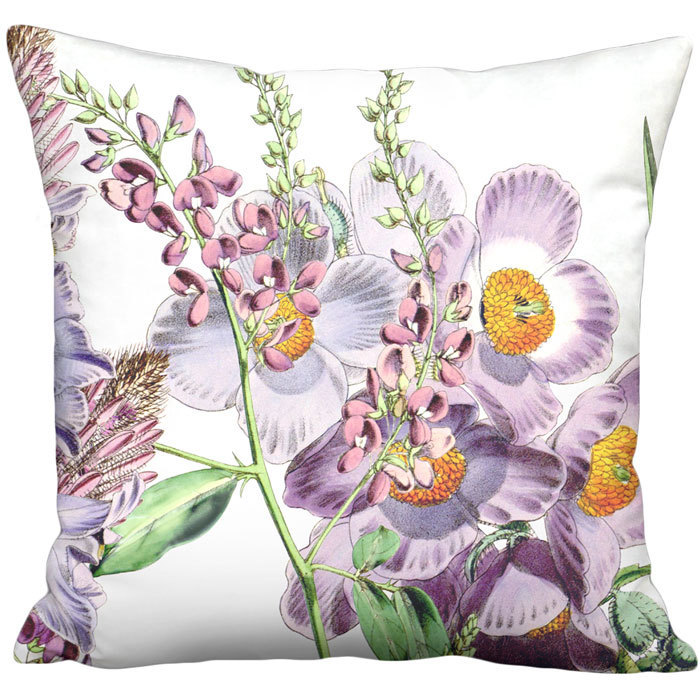 Radiant Orchid Garden Party Design 2 Linen Cotton Pillow Cover