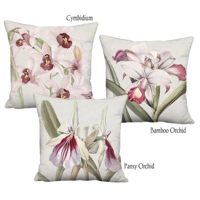 Orchids on French Grey