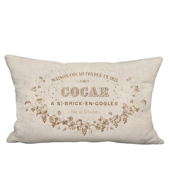 Maison Cocar Beige Grain Sack Style Linen Cotton Lumbar Pillow Cover