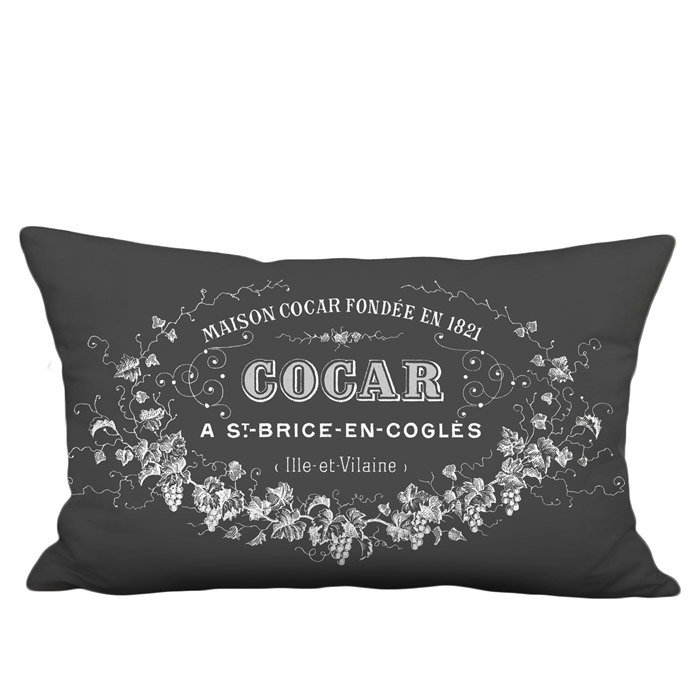 Maison Cocar Black and White Linen Cotton Lumbar Pillow Cover