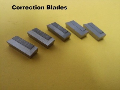 Correction blades, flat set of 5 blades