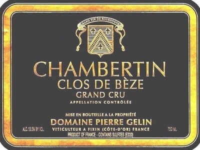 Pierre Gelin Chambertin Clos de Beze Grand Cru 2016 *SALE* Pierre Gelin Chambertin Clos de Beze Grand Cru 2016 *SALE*