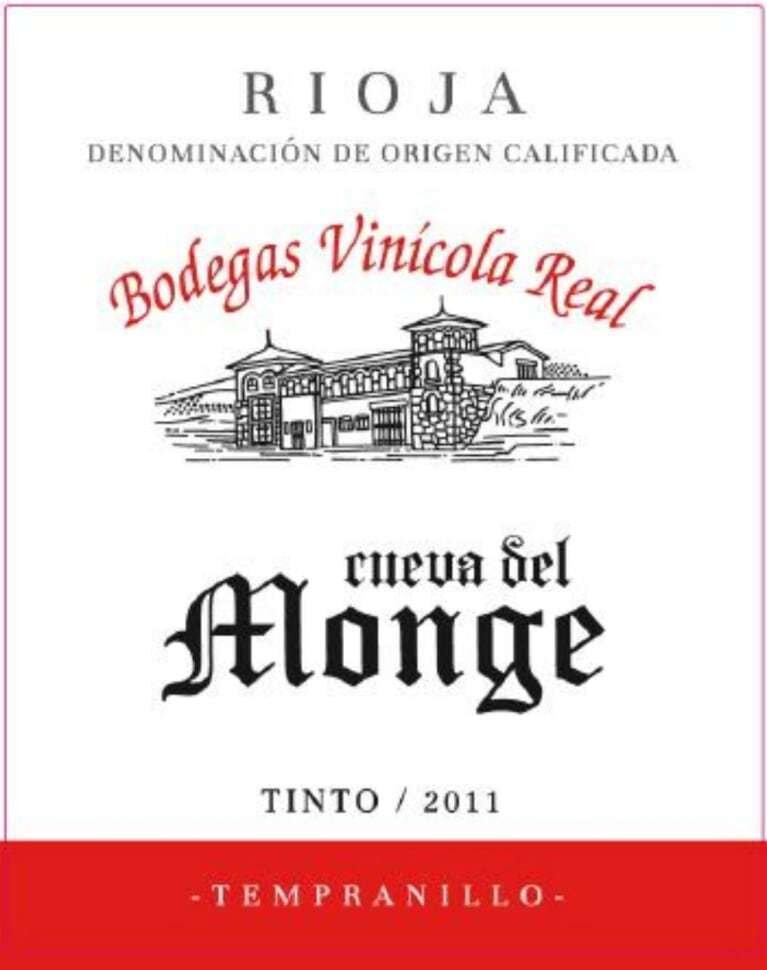 Bodegas Vinicola Real Cueva Del Monge Tempranillo 2011