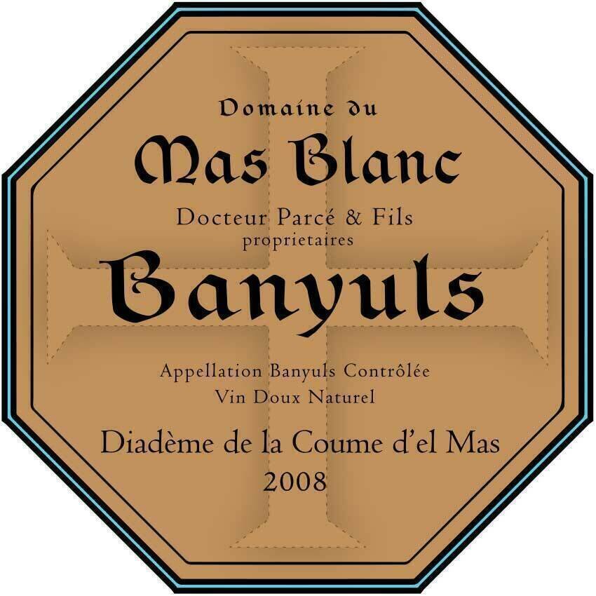 Domaine du Mas Blanc Banyuls Diademe de la Coume 2008 (375ml)