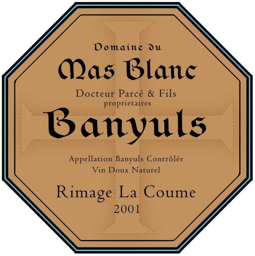 Domaine du Mas Blanc Banyuls Rimage la Coume 2001