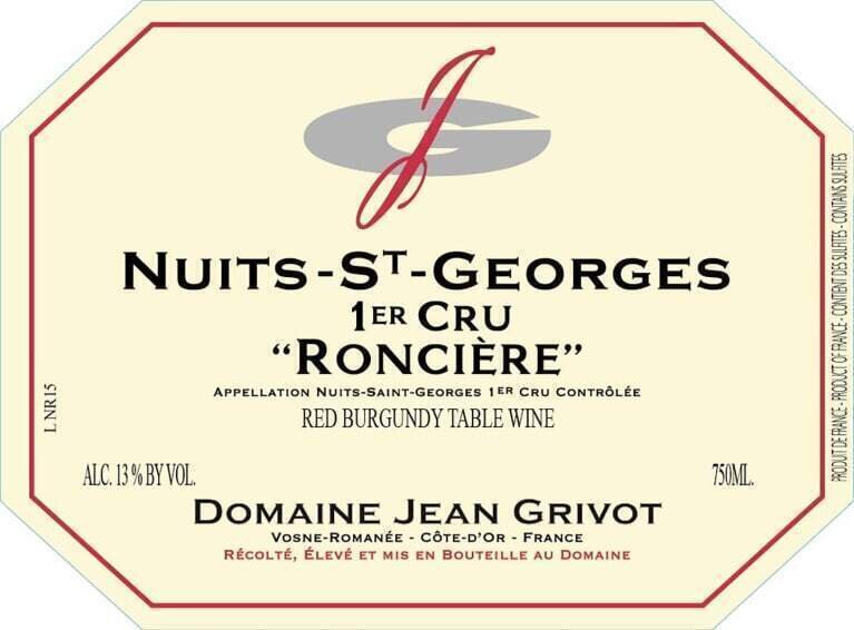 Jean Grivot Nuits St Georges les Roncieres 1er Cru 2017