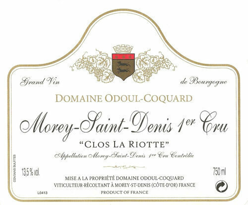 Odoul-Coquard Morey St Denis Clos la Riotte 1er Cru 2014