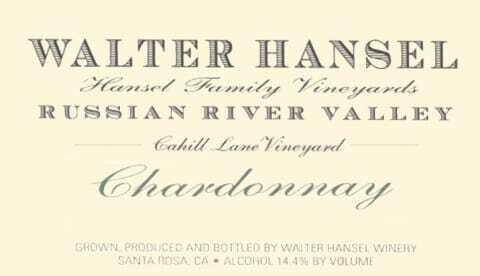 Walter Hansel Chardonnay Cahill Lane 2017