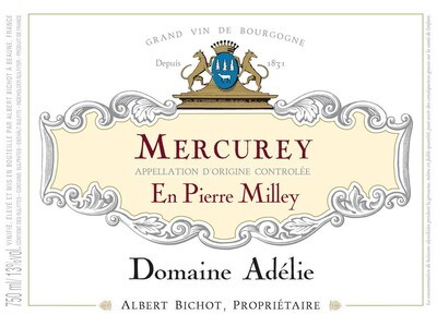 Albert Bichot (Domaine Adelie) Mercurey En Pierre Milley 2019