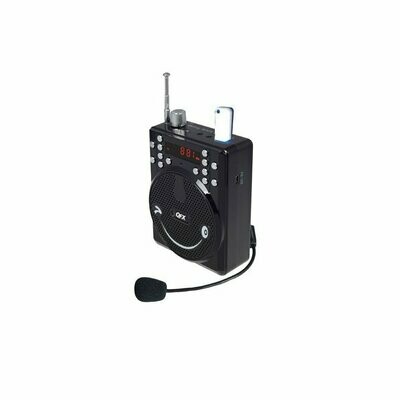 QFX BT-90 Portable PA System w/Bluetooth/FM/USB/MicroSD-In/Headset Mic