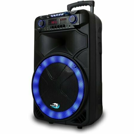 dolphin sp-1500rbt rechargeable 15 in. bluetooth tailgate speaker with leds