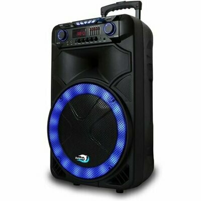 dolphin sp-1500rbt rechargeable 15 in. bluetooth tailgate speaker with leds