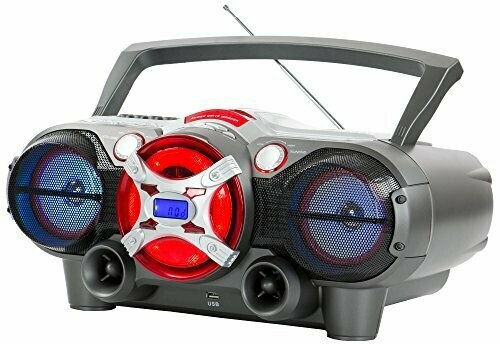 QFX J-50U Portable Jumbo Bluetooth Boombox Radio with MP3/CD Player and Cassette Recorder