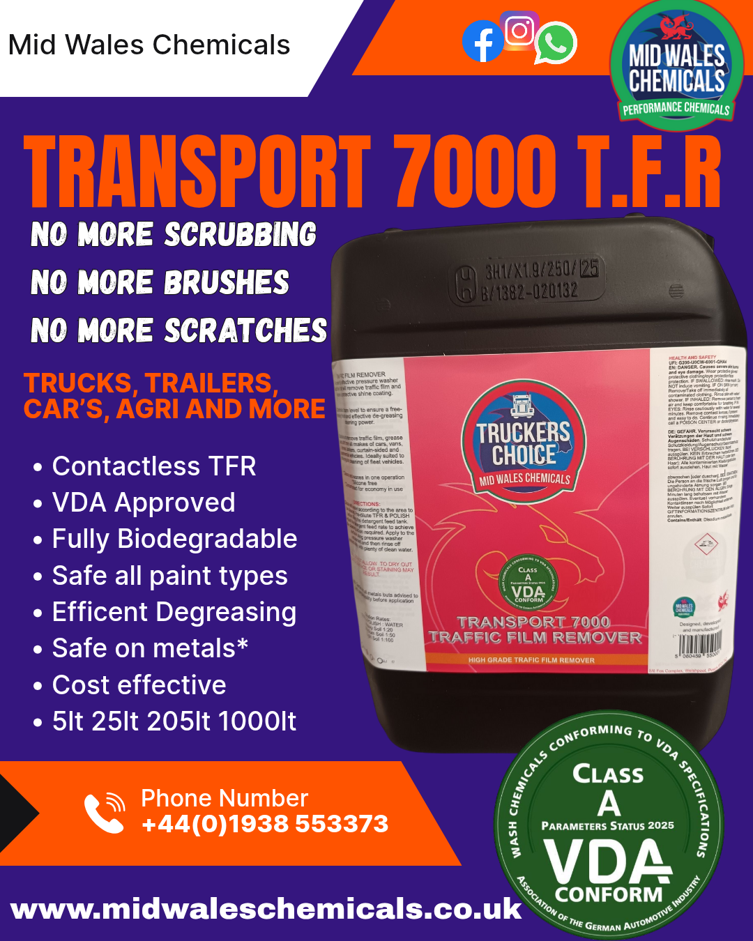 TRAFFIC FILM REMOVER Transport 7000