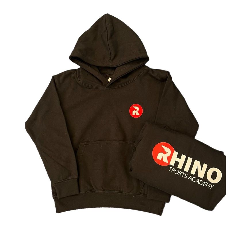 Black Hoodie Red logo