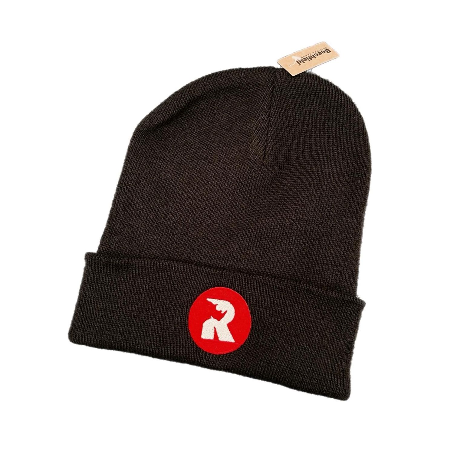 Navy Beanie Red Logo
