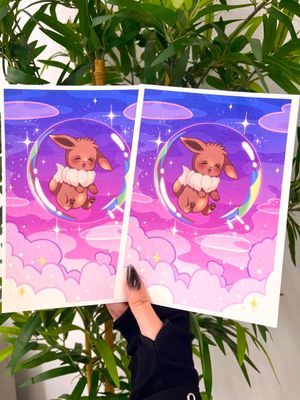 Bubble Eevee Print B5