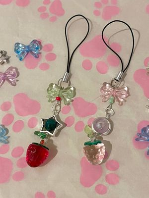 Handmade Cottagecore Fairycore Strawberry Charms