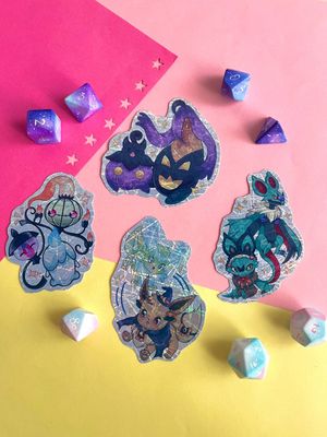 Hallowmon 2025 Stickers and Keychains