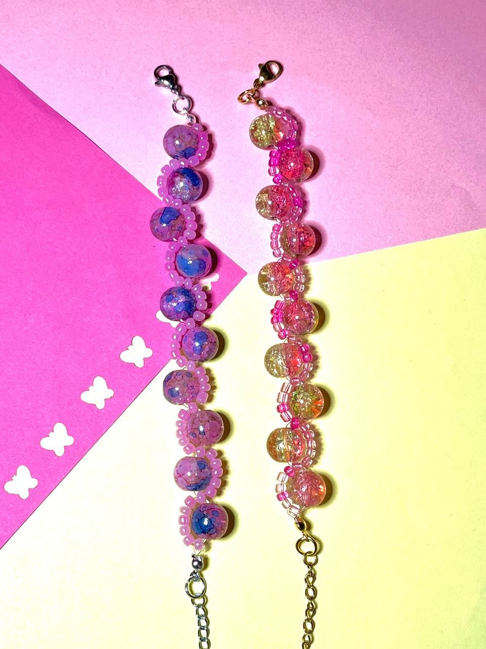 Handmade Cottagecore Bracelets: Nebula &amp; Apple Cider