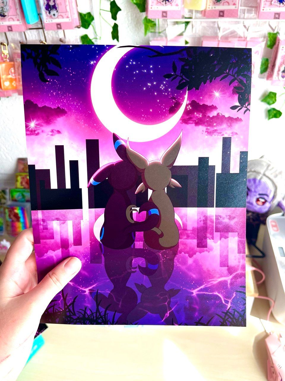 Umbreon and Espeon Print