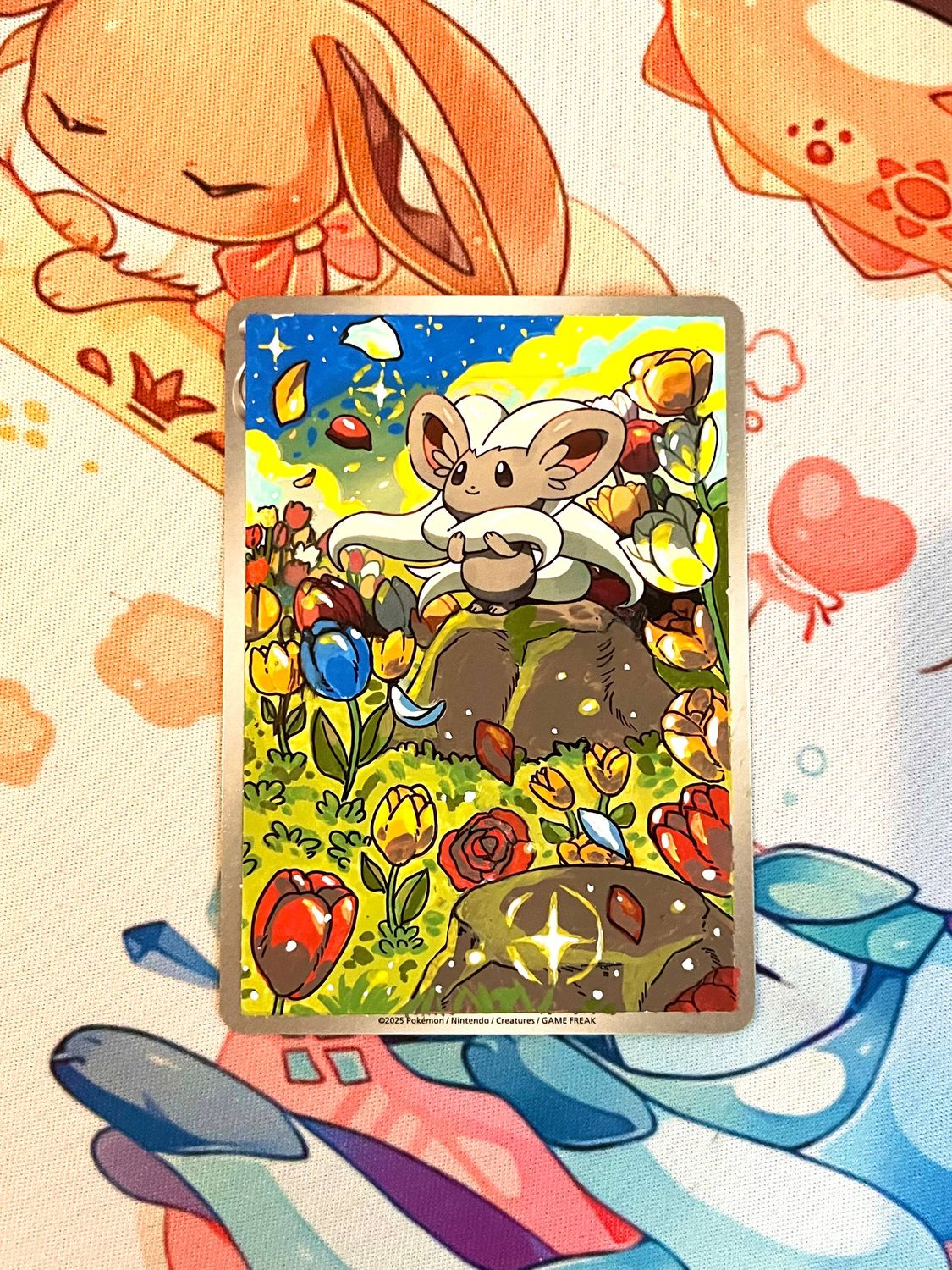 Handpainted Minccino Pokemon Card