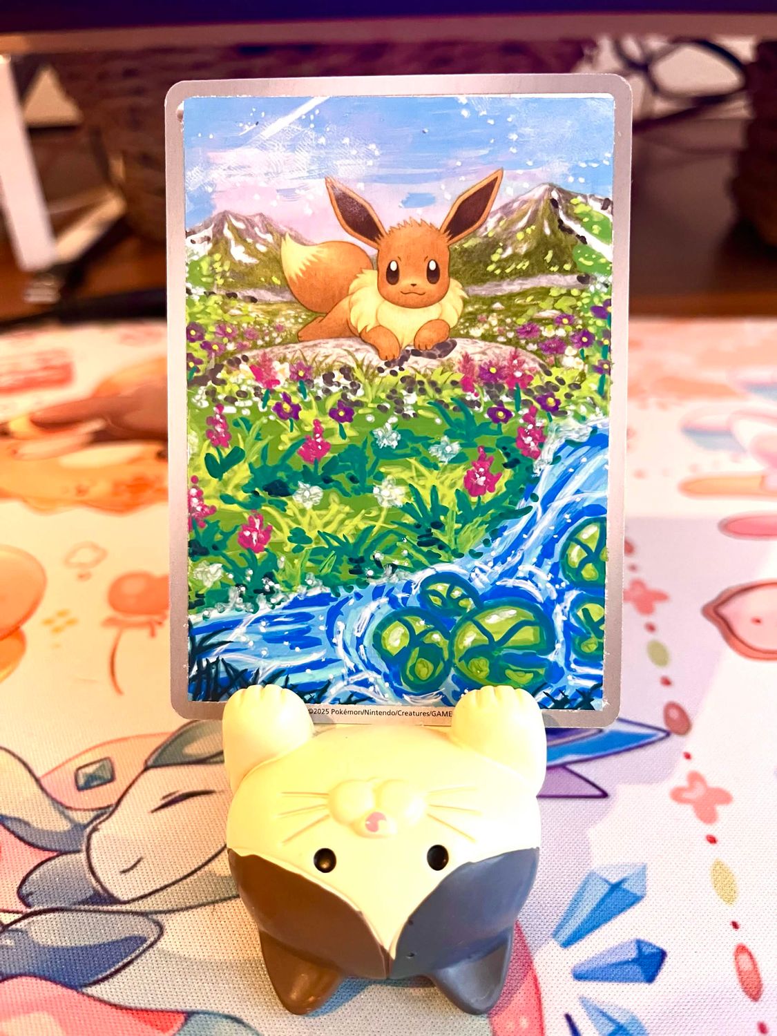 Handpainted Eevee Pokemon Card