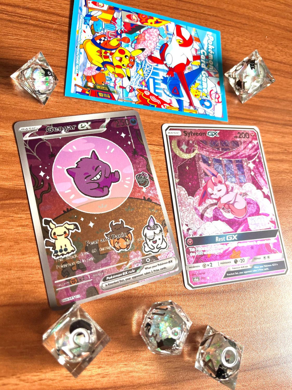Sylveon and Bubble Gengar Handmade Pokemon Card