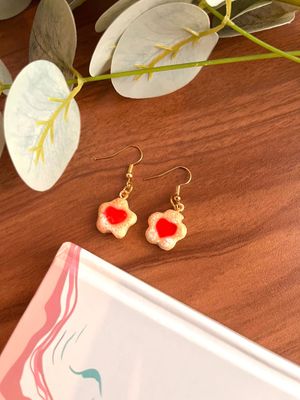 Handmade Clay Star Spitzbuben Earrings