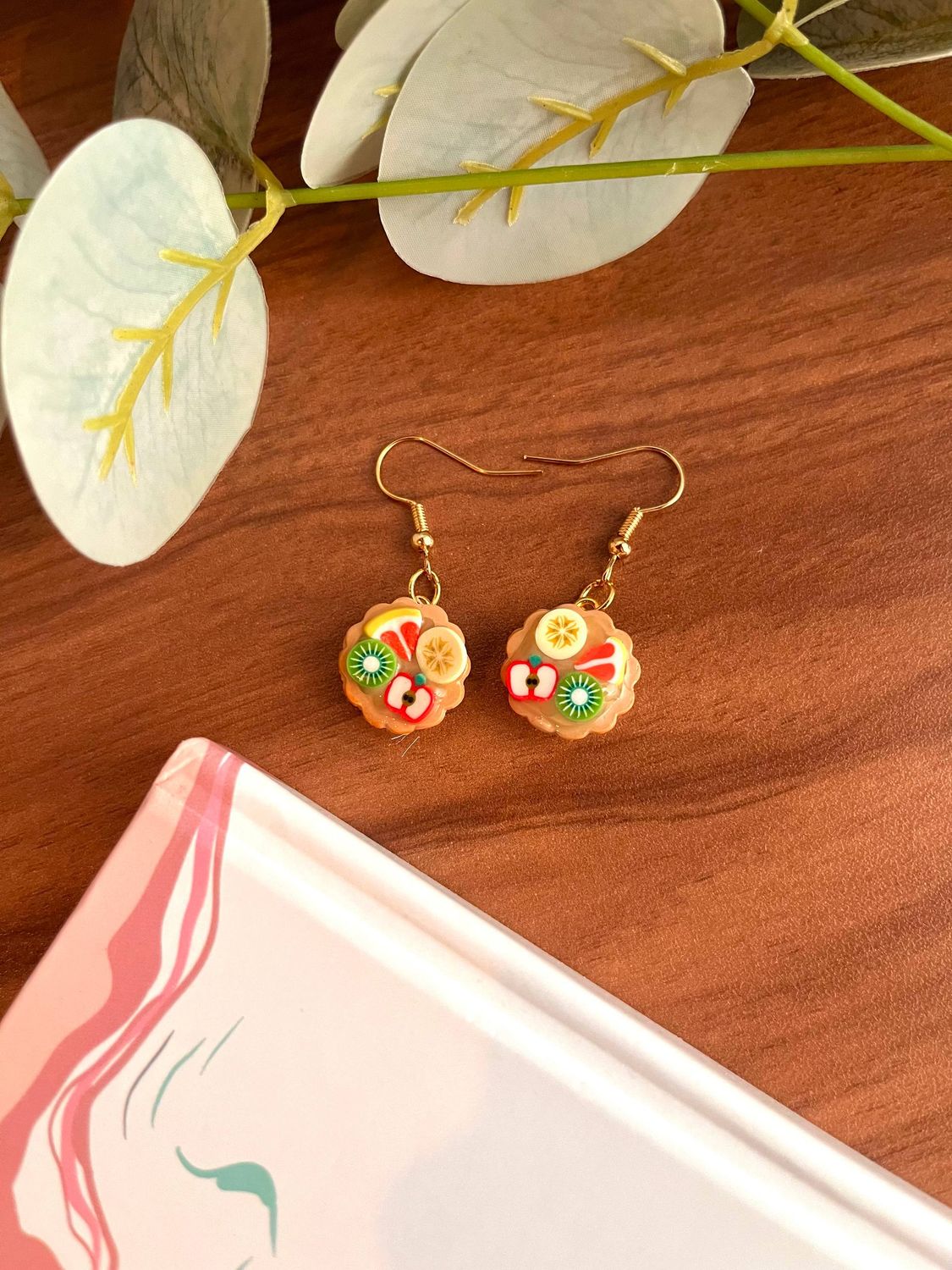Handmade Clay Fruit Tartlet Earrings