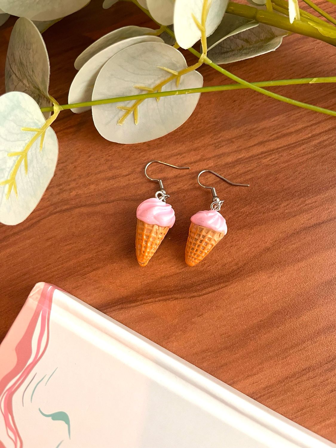 Handmade Clay Ice Cream Earrings