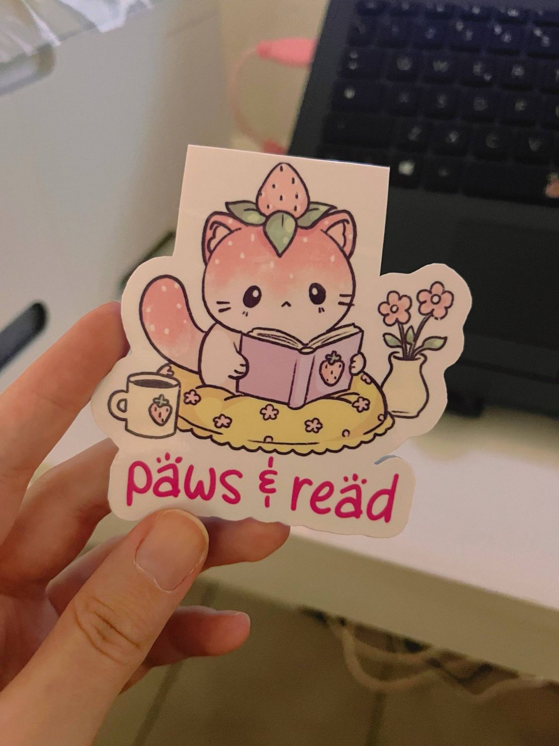 Meowberry the Cat Magnetic Bookmark - Paws &amp; Read