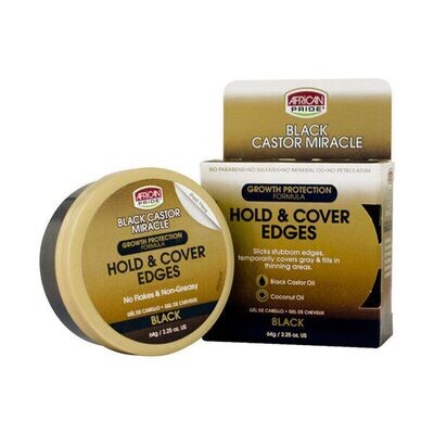 African Pride Black Castor Miracle Hold & Cover Edges