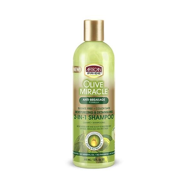 African Pride Olive Miracle 2in1 Shampoo Sin Sulfatos 355ml