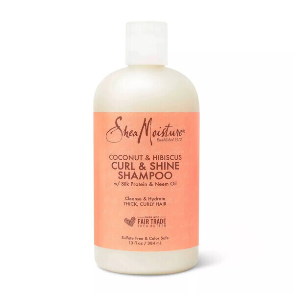 Shea Moisture Coconut &amp; Hibiscus Curl &amp; Shine Champú 384ml