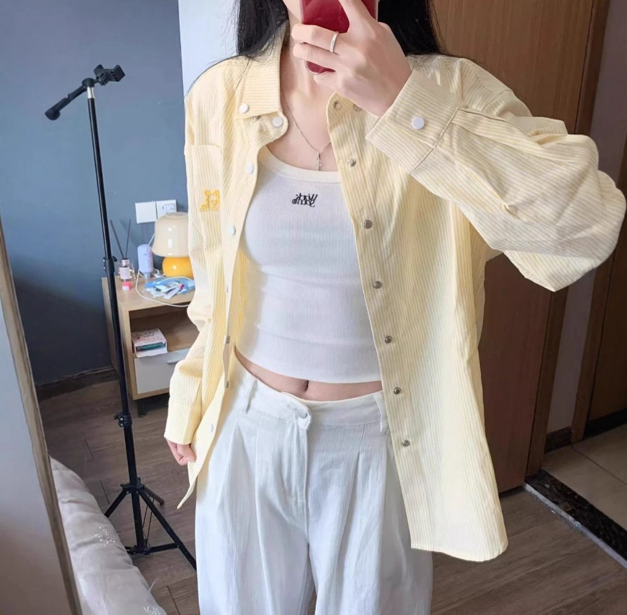 قميص مربعات اصفر