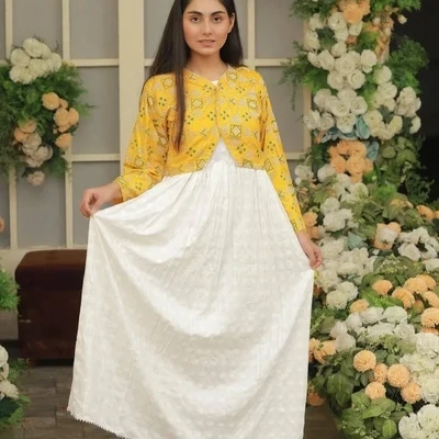 Linen Frock with Jacket