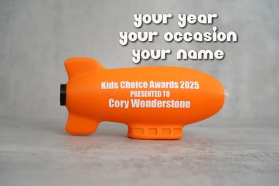 ​Custom Kids’ Choice Award – Personalized 90s Nickelodeon-Inspired Trophy &amp; Storage Container