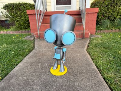 Life-Size 2ft GIR from Invader Zim | Storage Container | Interchangeable Eyes | Handmade Collectible