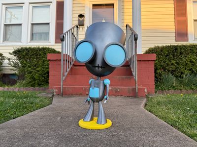 Life-Size 2ft GIR from Invader Zim | Storage Container | Interchangeable Eyes | Handmade Collectible