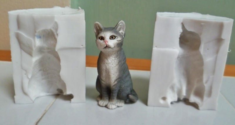 3D SMALL CAT SILICONE MOULD